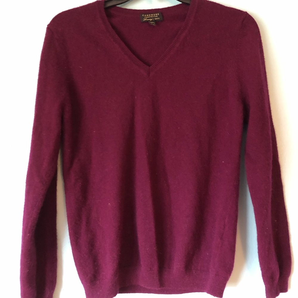 Cashmere plum sweater